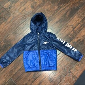 Nike Navy and Royal Blue Hooded Jacket